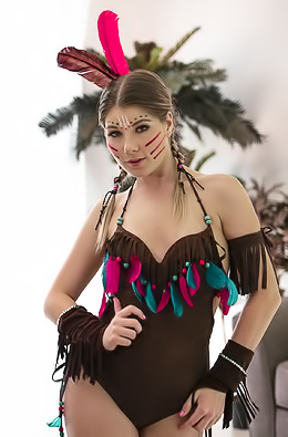 Vienna Rose In Native American Costumes