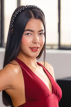 Kubera Fortuna Teases In Crimson Dress Showing Sensual Thighs And Perfect Booty